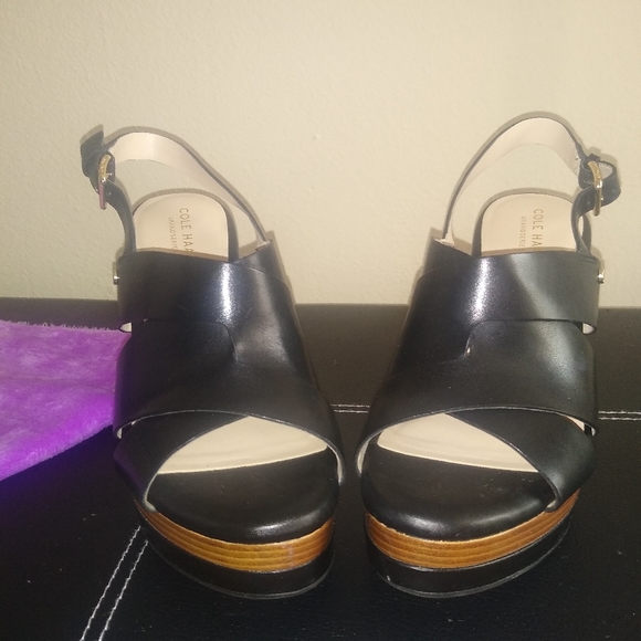 Cole Hann wedge sandals size 8 - Picture 2 of 6